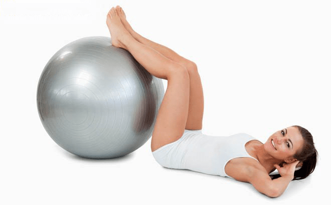 Exercises with an exercise ball for varicose veins