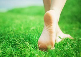 Barefoot through the grass